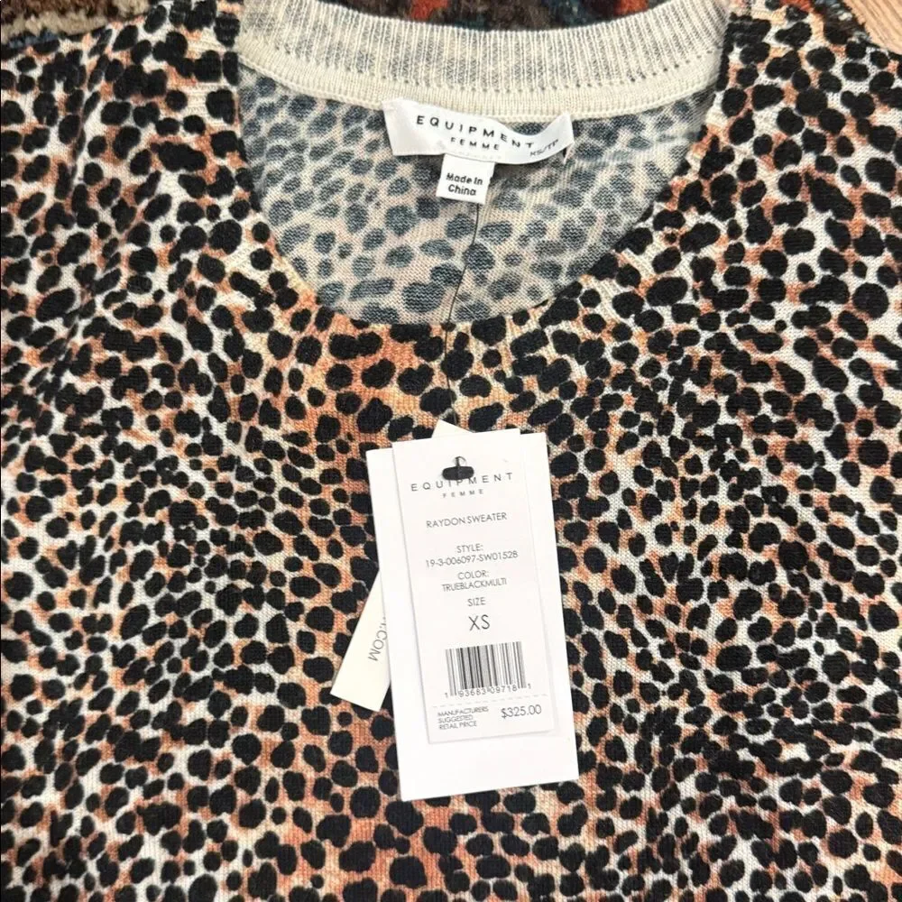 Equipment Leopard Raydon Sweater - Picture 2 of 5
